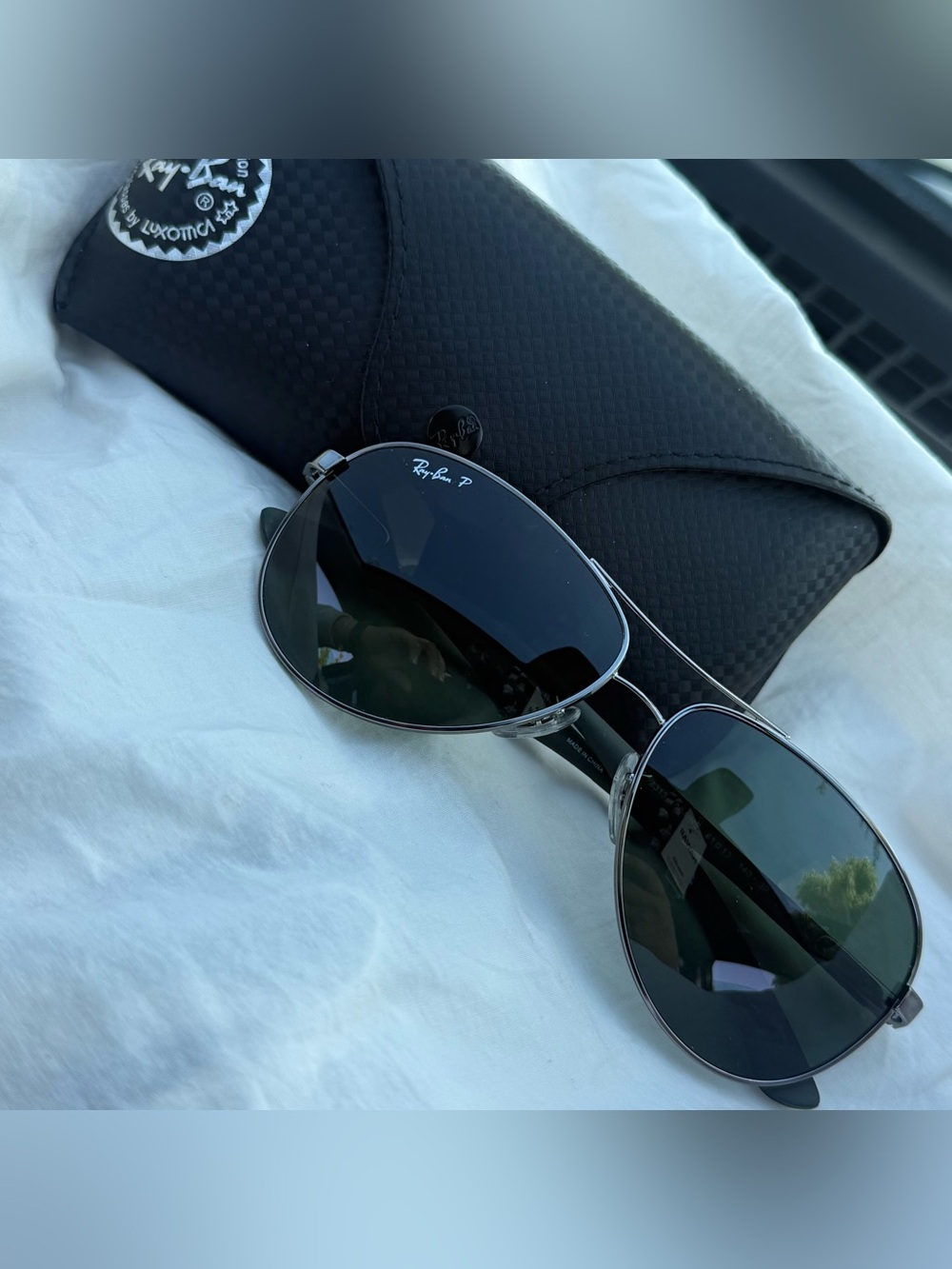 Ray Ban Polarized Carbon Fiber Aviator
